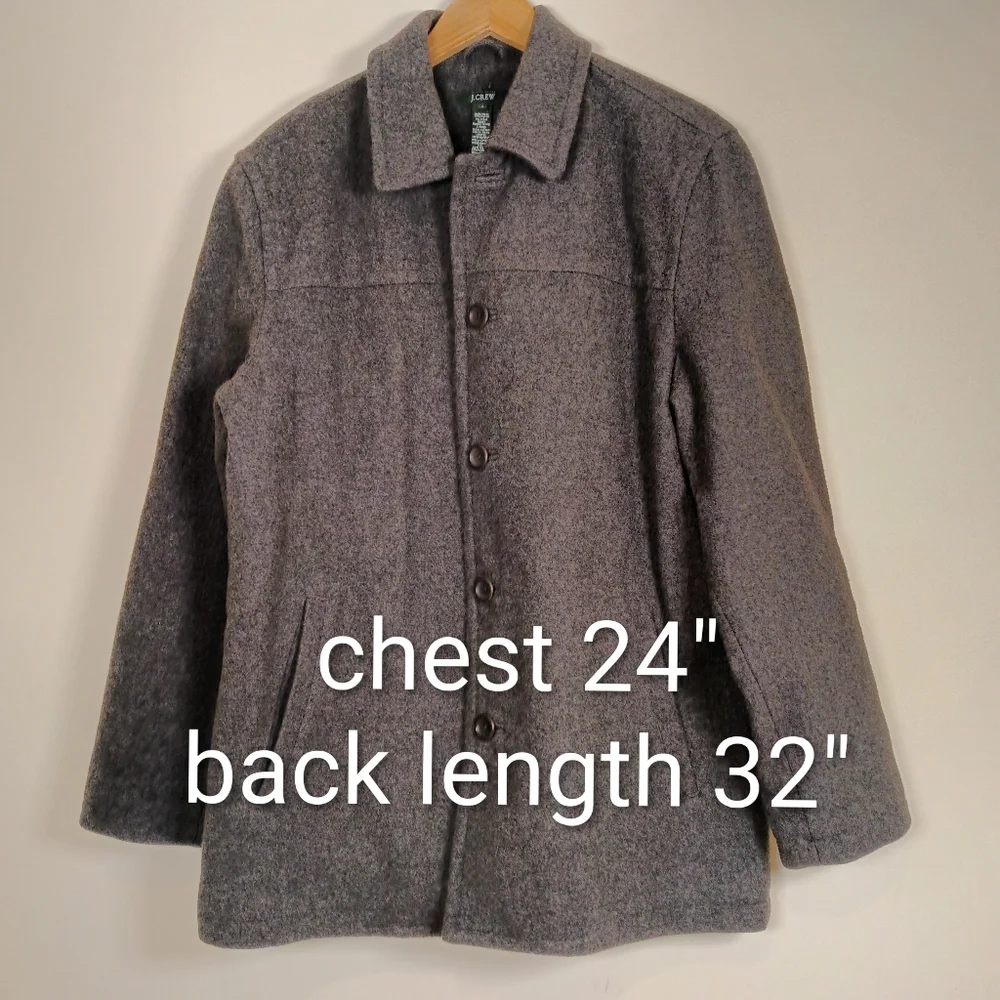 J.Crew Men's Thinsulate Wool Overcoat Heather Gray